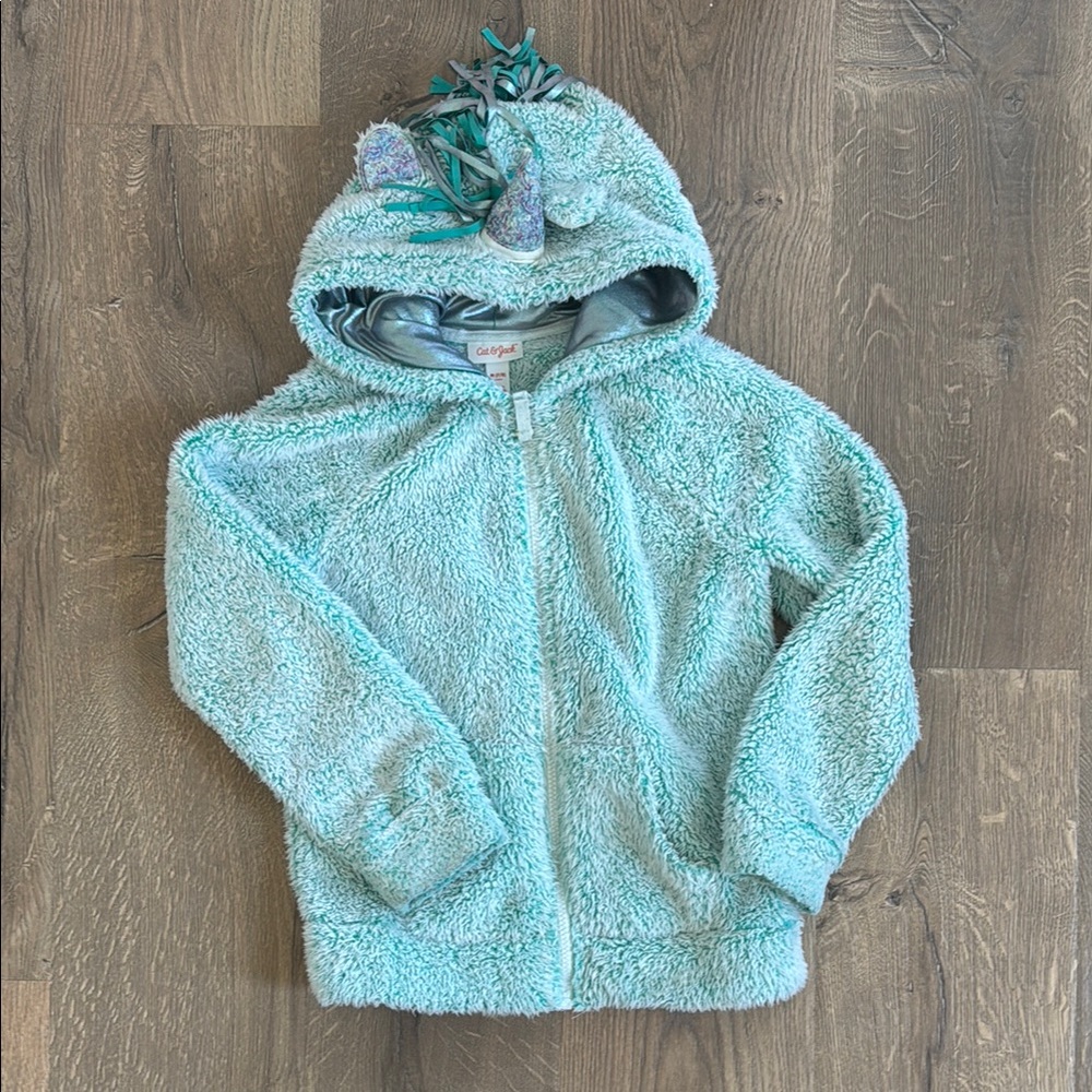 Carter's Aqua Fuzzy Kids Hoodie